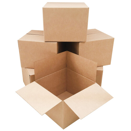 25 x 18 x 12 x 10" (457x305x254mm) Strong Single Wall Cardboard Boxes 2