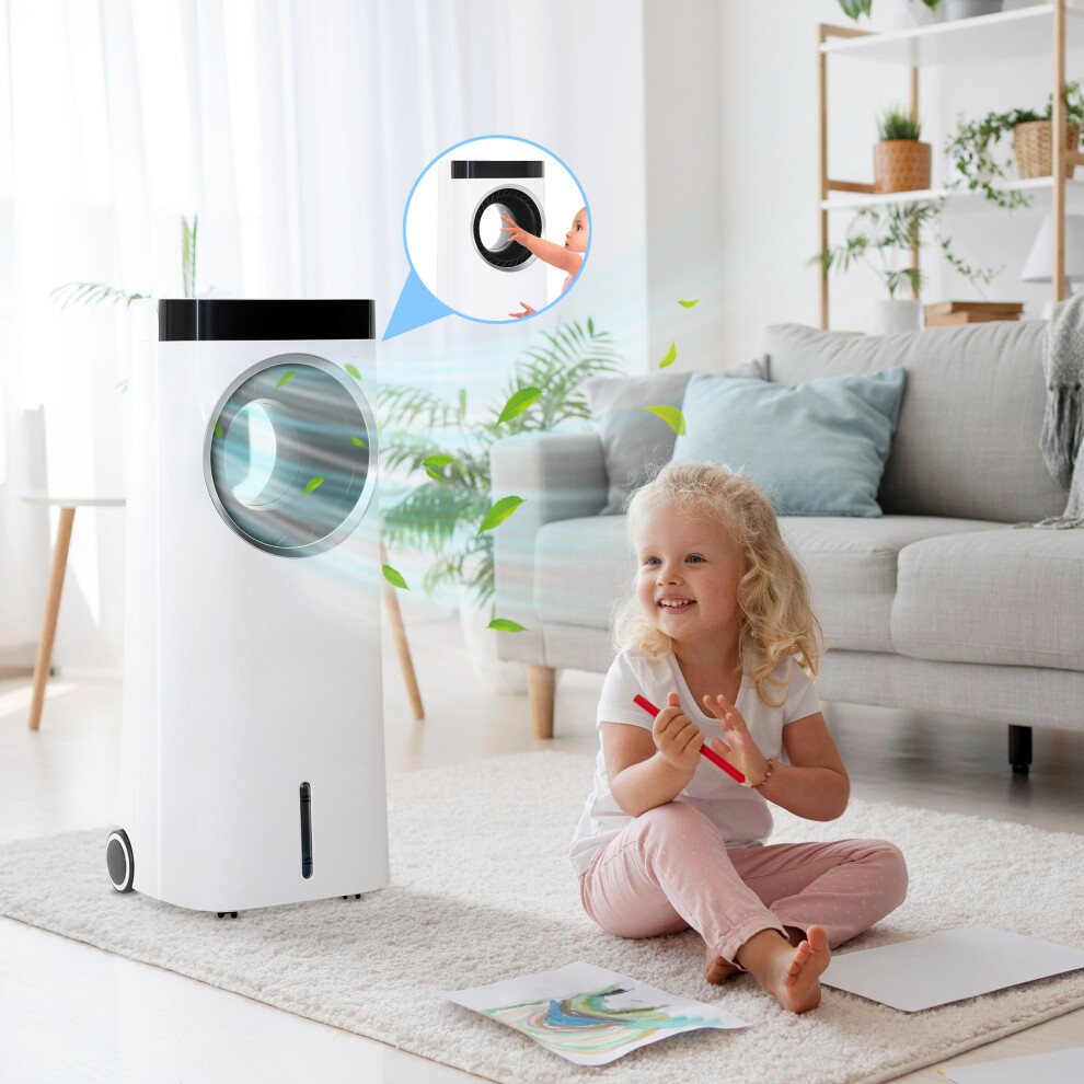 HOMCOM Bladeless Evaporative Air Cooler, 6.5L Fan, Humidifier & Air Clean