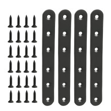 4 kpl litte? suora kannake ruostumattomasta ter?ksest? valmistettu korjauslevy puun metallin korjaukseen puuhuonekalujen liitt?miseen