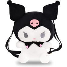 Anime Cartoon Kuromi Cute Plush Doll Backpack Kawaii Lolita JK Girls Bag Birthday Gifts Black