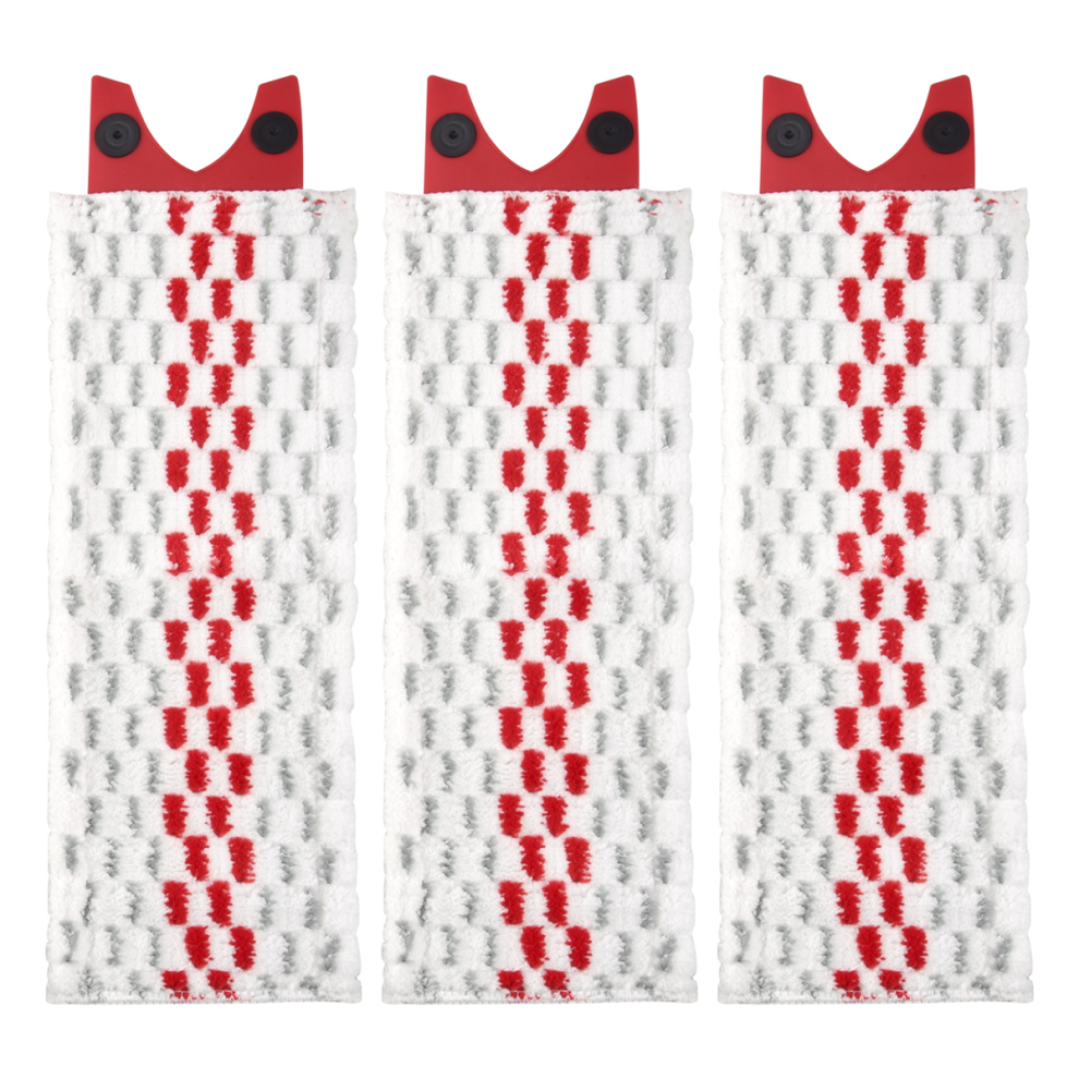 Lote De 3 Almohadillas De Repuesto De Microfibra Para Fregona 1-2-image