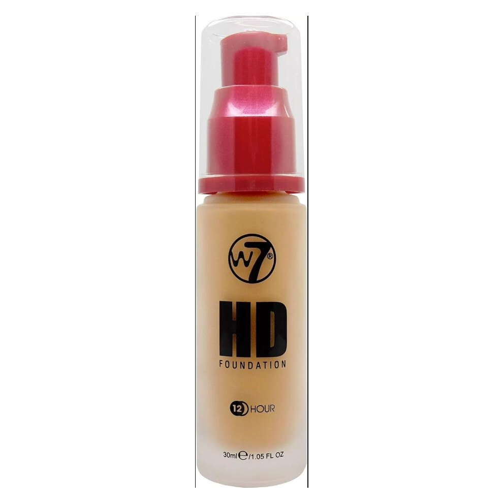 W7 HD Foundation Liquid Foundation for Pore less Matte Golden