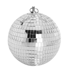30cm Disco Light Mirror Ball, Stage Reflective Balls Silver with Hanging Rings for Dance, Birthday,Home