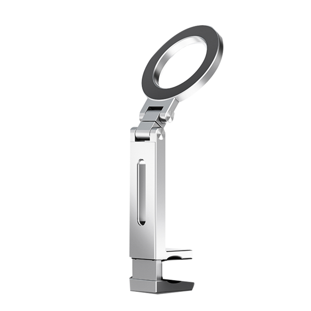 Universal Magnetic Phone Holder Travel Essential Flexible Rotation Hands-Free Airplane Mount For Smartphone- Silver 4853480216722