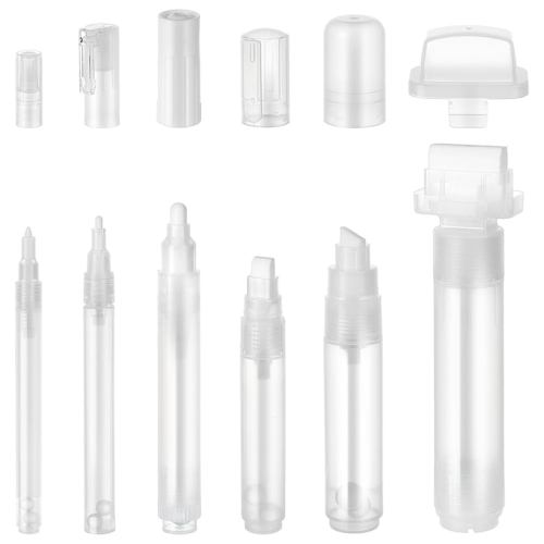 6 τμχ Graffiti Markers Set Clear Refillable Paint Marker 11/13,5/17/18,5/24/46,5mm Empty 1