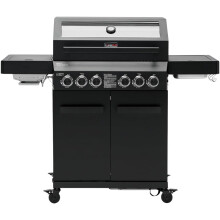 (Without Cover) CosmoGrill 6 Burner Yamara Dark 4+2 Gas BBQ