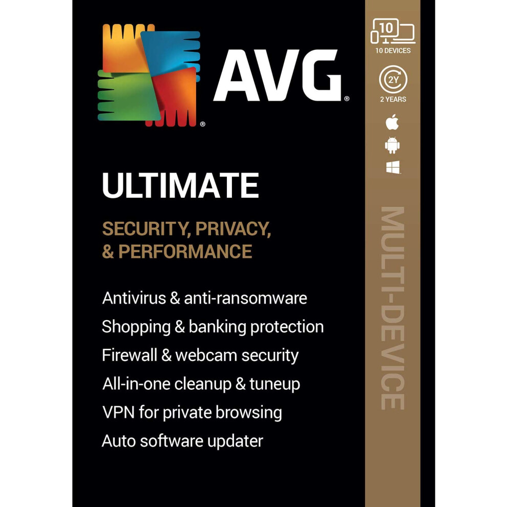 AVG ULTIMATE FOR 10 DEVICES FOR 2 YEARS - 2025