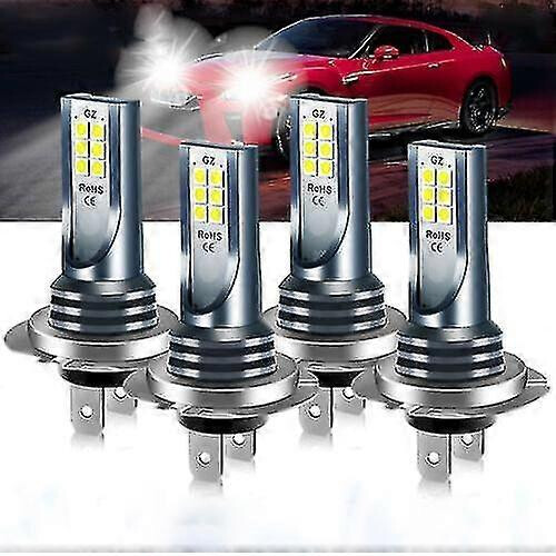 4x H7 LED Scheinwerferlampen-Kit Fern- und Abblendlicht 6000K Weiß, 220W pro Kit, 60.000 lm, IP67, 360