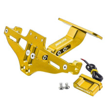 (gold) compatible Sym Maxsym Tl 500 Tl500 2019 2020 2021    License Plate Holder Number Plate Frame Led Light Bracket  Turn Signal