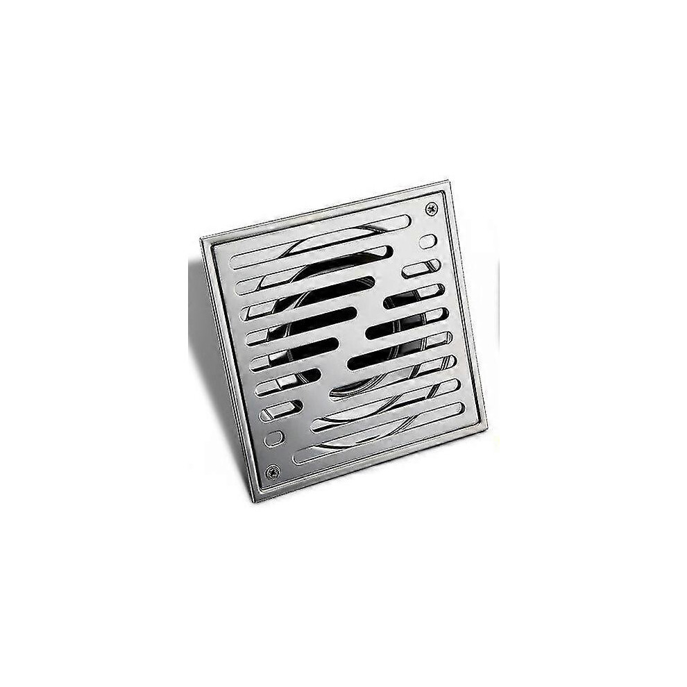 2Pcs Stainless Steel Shower Drain Large Caliber Bathroom Floor Drain, Drain Grate, Shower Drain, Silver, 15 * 15Cm Zekai 5014561775463