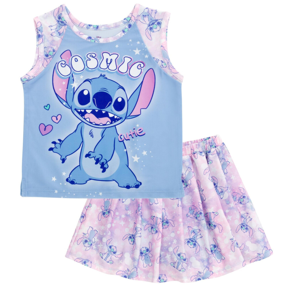 Disney Lilo & Stitch Big Girls Tank Top and Pleated Skort Outfit Set 14-16