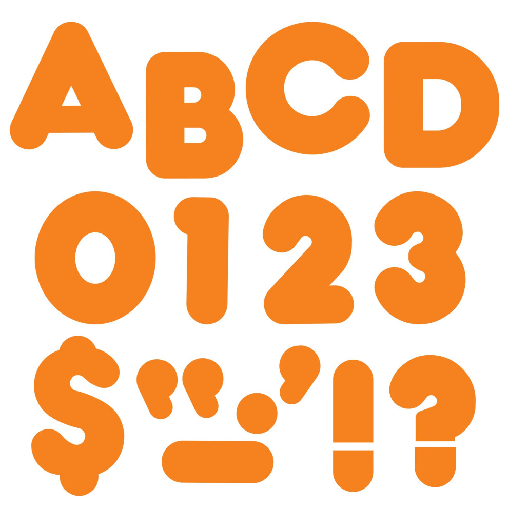 Trend Enterprises Inc. Oranje 4"" Casual Hoofdletters Klaar Letters-image