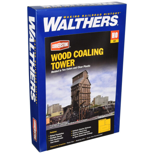 Walthers Cornerstone Kit HO Scale "Ξύλινος" Πύργος Εφοδιασμού Κάυσης, 8, Γκρίζος