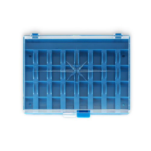 Dritz Storage har 32 (ingr) Bobbin Box Blue 2