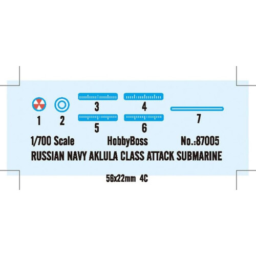 Hobbychef Russisk Navy Akula Class Attack Submarine Boat Model Building Kit 1