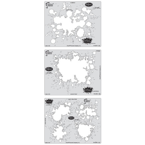 Artool Freehand Airbrush Templates  Splatter Template Set