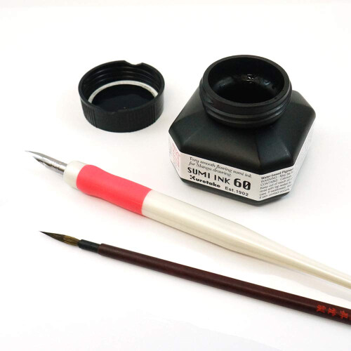 Zig sumi pen bl?k 60 ml sort 1