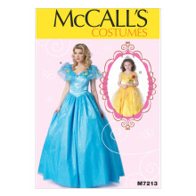 McCall's Patterns M7213 - Modello da cucito per abito lungo con gonna ampia, taglia Miss (SML-MED-LRG-XLG)