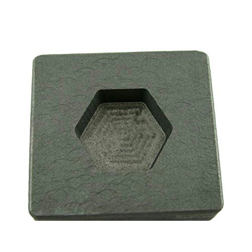 2 oz Hexagon Gold Bar High Density Graphite Form 1 oz Silver 1