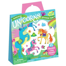 Peaceable Kingdom Magical Unicorns Sticker Fun! Reusable Sticker Tote