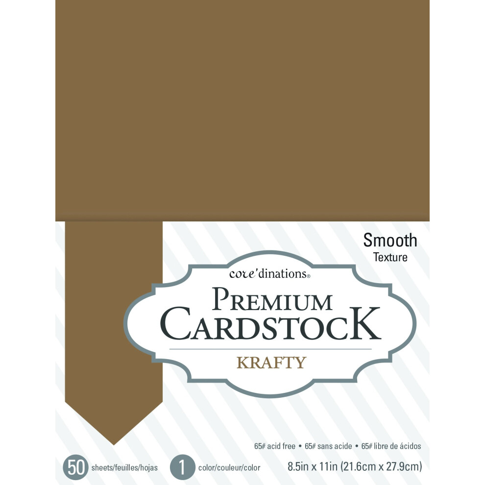 AMERICAN CRAFTS Krafty Core'dinations 8.5 x 11 Inch Value Pack 50 Sheets 8.5-x-11-Inch