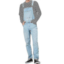 (XL, Light Blue) Mens Loose Denim Overalls Bib Suspenders Pants Dungarees Jeans Jumpsuits Overalls