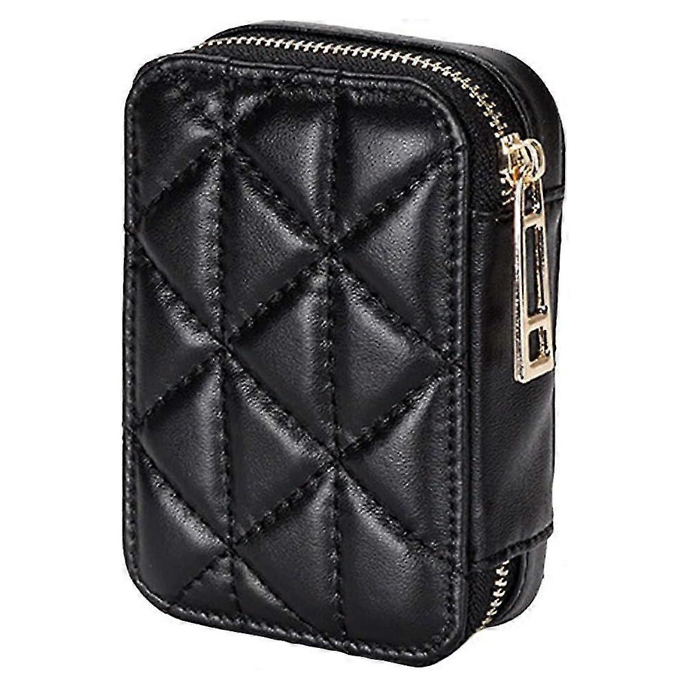 Lipstick Organizer, Lipstick Case Holder with Mirror, Cosmetic Storage Kit Makeup Travel Cases Organizer Bag for Purse