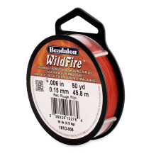 Beadalon Wildfire 0,006 n 0,15 mm rezisten?a la pauza 10 lb / 4,5 kg ro?u 50 yd / 45 m