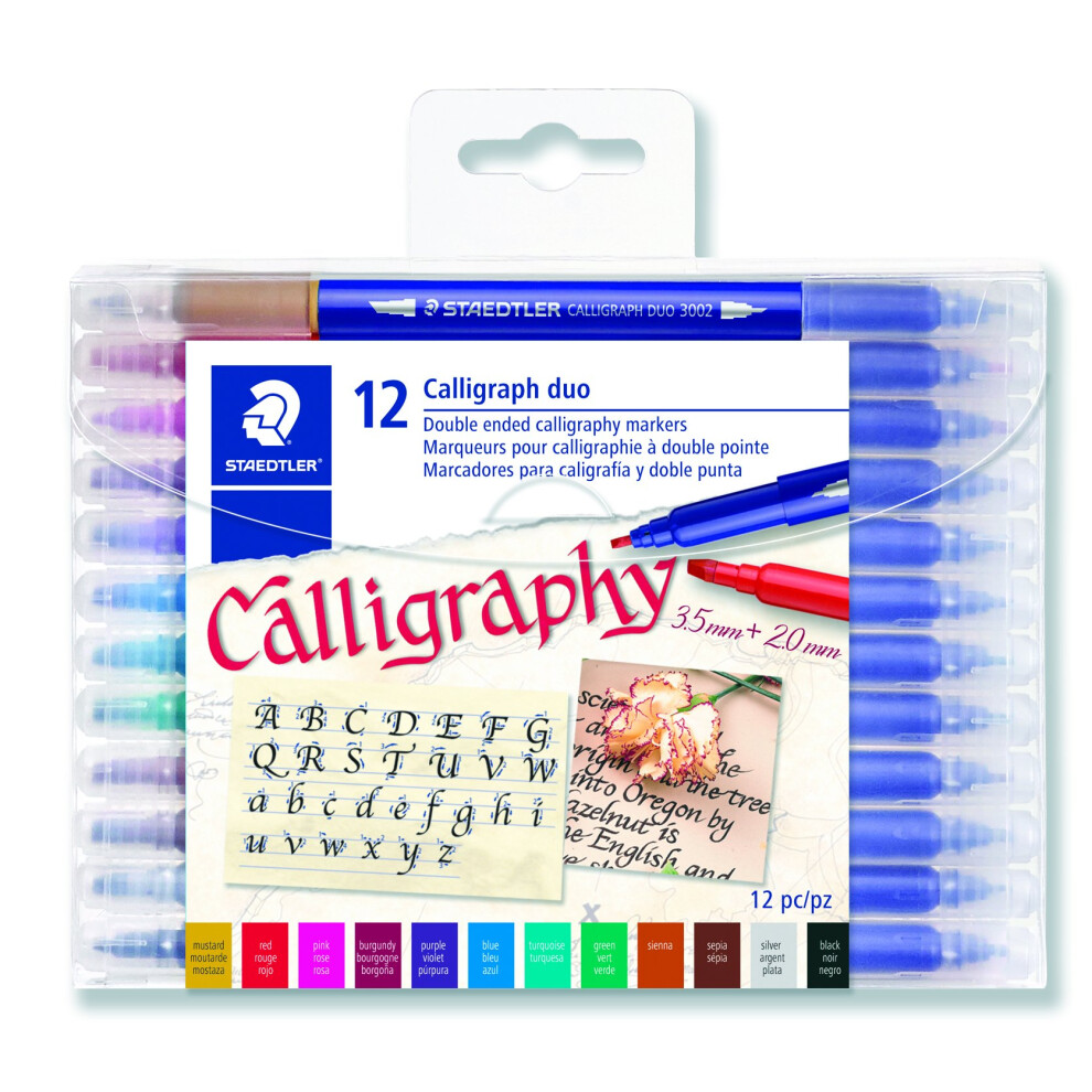 STAEDTLER double ended calligraphy markers  calligraph duo  for narrow