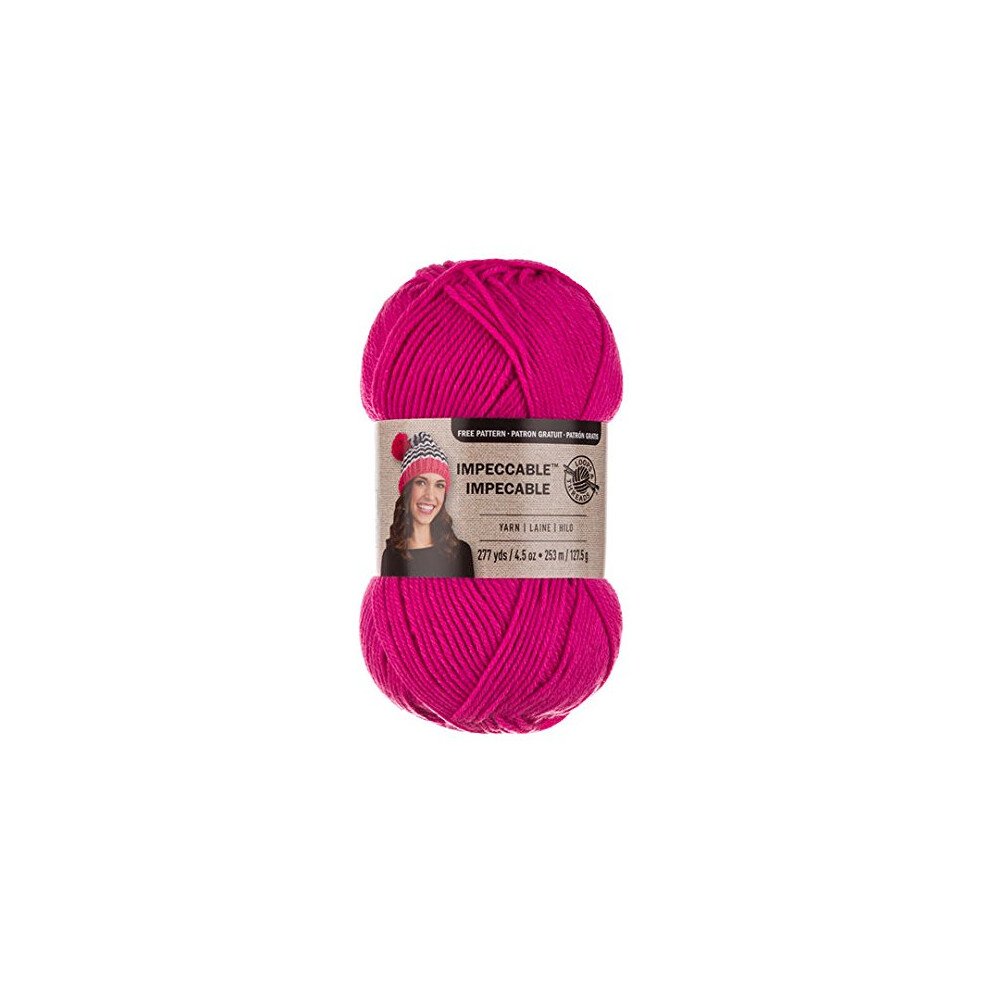 Loops & Threads Impeccable Yarn 4.5 oz. One Ball - Lippy Pink