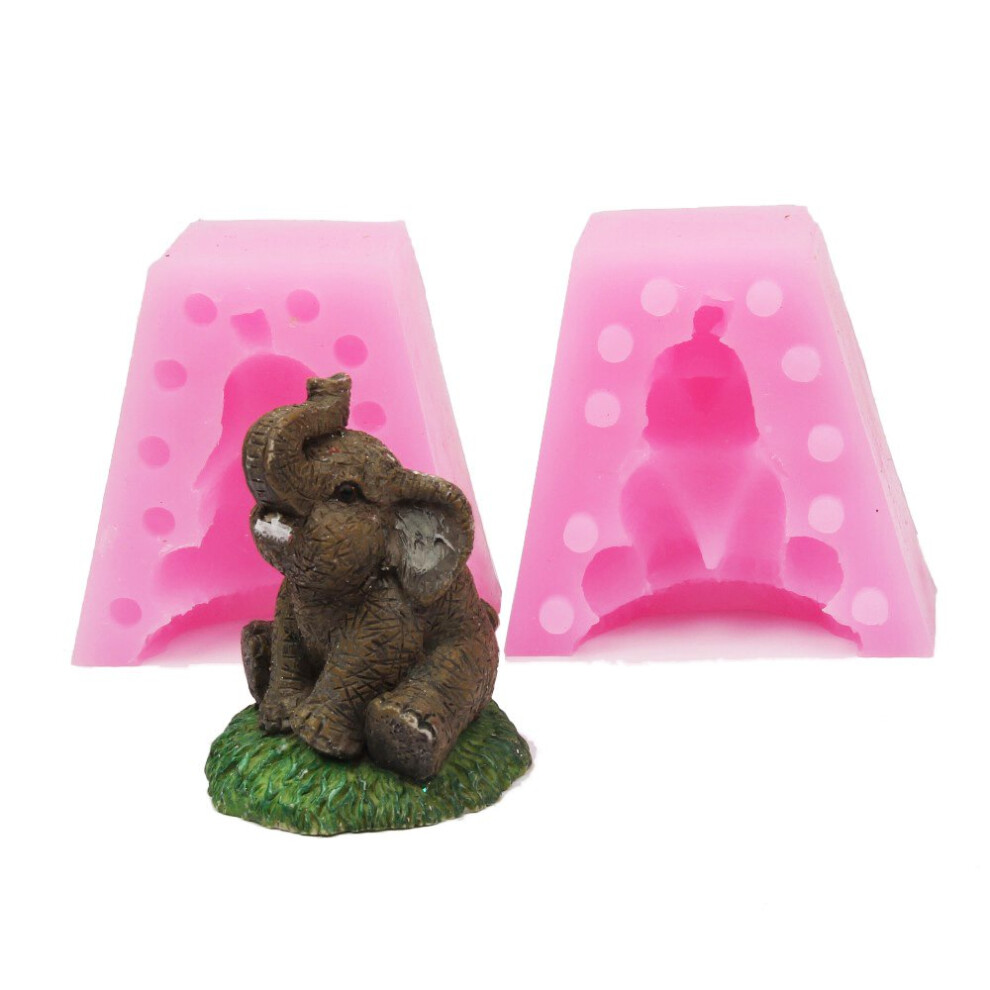 Stampo In Silicone Moldfun Di Piccole Dimensioni A Forma Di Elefante Da Circo 3D Per Baby Shower, Decorazioni Per Torte, Cioccolato, Caramelle, S-image