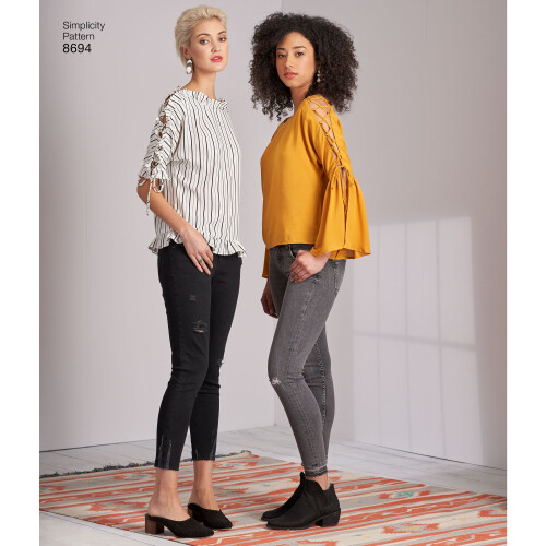 Simplicity Womens Flared Sleeve Blouse Sewing Patterns  Sizes 1220 1