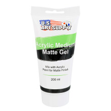 U.S. Art Supply Clear Gel Medium Matte Acrylic Medium 200 ml Tube  Zum Erstellen transparenter Farben verwenden