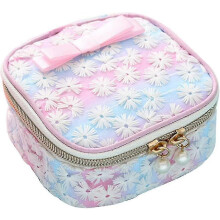 Sanitary Napkins Bag Sanitary Pouch Organizer Holder Embroidery Storage Bag for Travel
