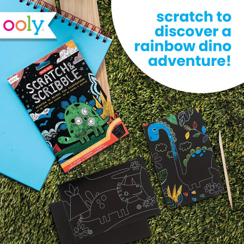 Ooly Mini Scratch  Scribble Art Kit Dino Days 1