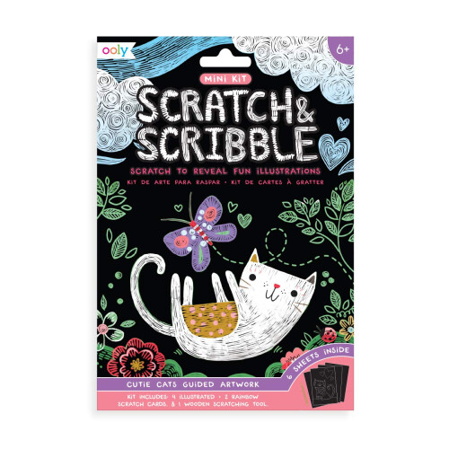 Kit Ooly Mini Scratch & Scribble: Gattini carini