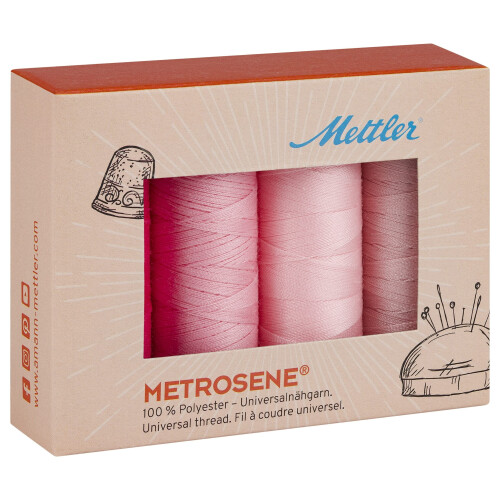 Mettler Pink Metrosene Garn-Sets 4/Pkg