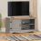 Mercers Furniture Corona TV Unit 1 Door Media Unit Grey Wax Solid Pine 1