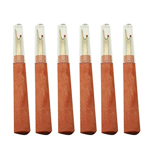 6 Pk. 5 Woody Seam Ripper with Safety Ball  Sewing & Quilting Tools