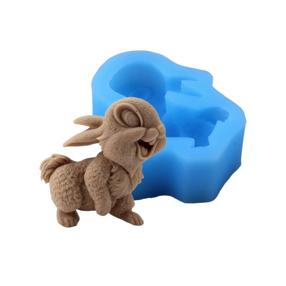 Molde De Silicona Para Jab?N De Conejo, Molde Para Fondant De Chocolate Y Caramelo De Conejo De Pascua-image