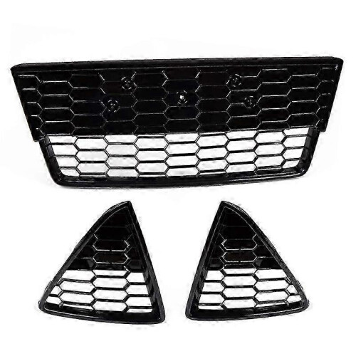 3Pcs Car Honeycombed Front Bumper Lower Grille Grills for Focus 2012 2013 2014