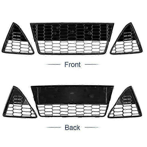 3Pcs Car Honeycombed Front Bumper Lower Grille Grills for Focus 2012 2013 2014 1