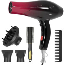 (Red Gradient) Hair Dryer,3000W Professional Ionic Hairdryers with Diffuser for Women Men Kids,Powerful Blow Dryer with 3 Heat 2Speed and Cool Button for Home Travel