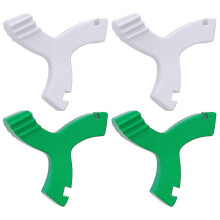 Chewies , 4 Pcs Y-shaped Invisalign Trays Seater, Orthodontic Dental Chewies Munchies (2 Pcs Green And 2pcs White)