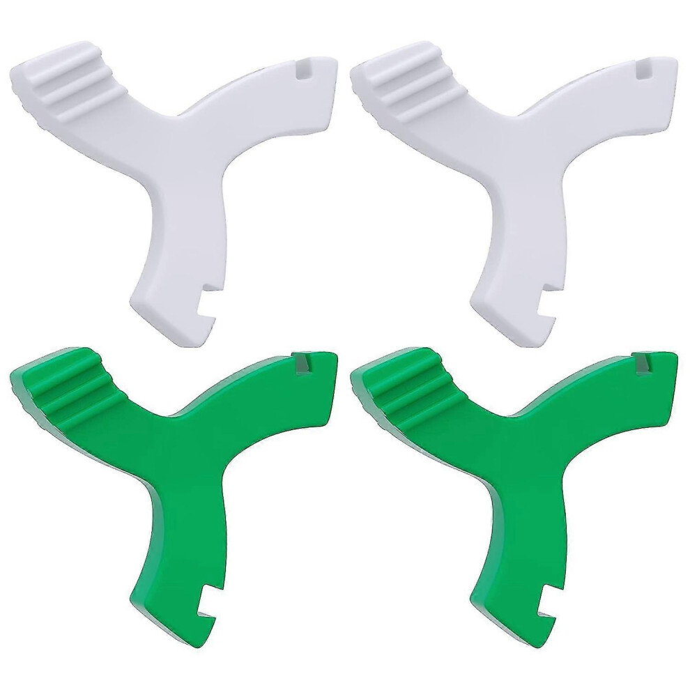 Green/White Chewies 4 Pcs Y-Shaped Invisalign Trays Seater, Orthodontic Dental Chewies Munchies (2 Pcs And 2Pcs White)