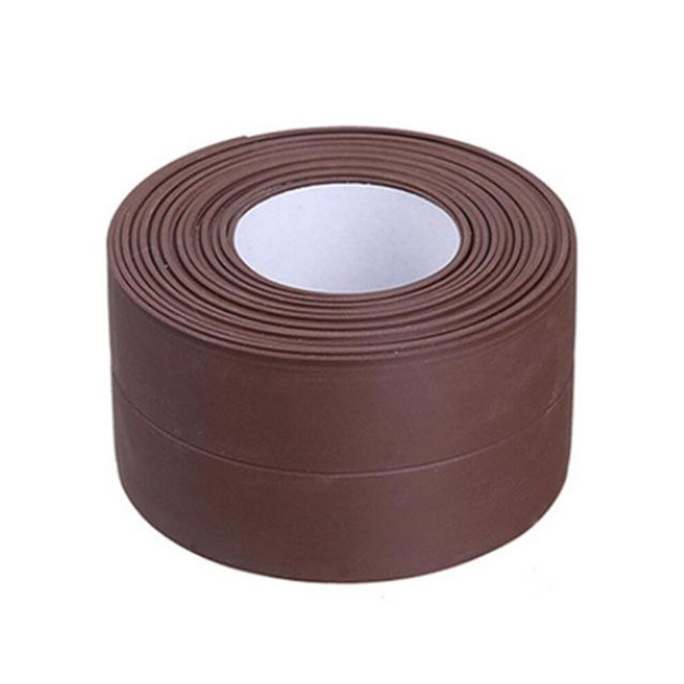 (brown, 3.8cm*3.2m) 3.2m Bathroom Kitchen Shower Waterproof Mould-proof Tape Sink Bath Sealing Strip Tape Self Adhesive