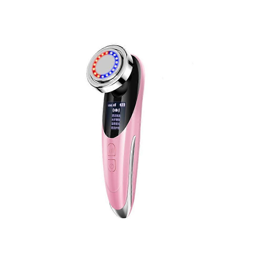 Hiigyl (Pink, One Size) Electric Beauty Instrument Beauty Instrument Hot And Cold Introduction Instrument Small Microcurrent Lifting Iron
