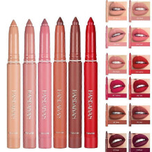 (As show, One size) 12 Piece Lip Liner Set Lipstick Pencil Retractable Lip Crayon, Long Lasting Waterproof Colorfast Velvet Matte Lipstick
