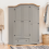 Mercers Furniture Corona Grey Wax 3 Door 1 Drawer Wardrobe 1