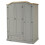 Mercers Furniture Corona Grey Wax 3 Door 1 Drawer Wardrobe 2